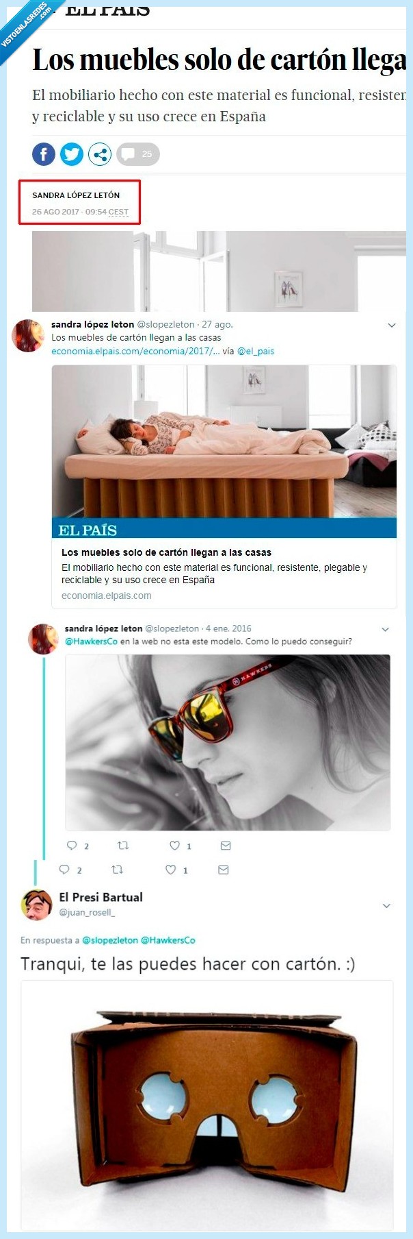 Gafas,cartón